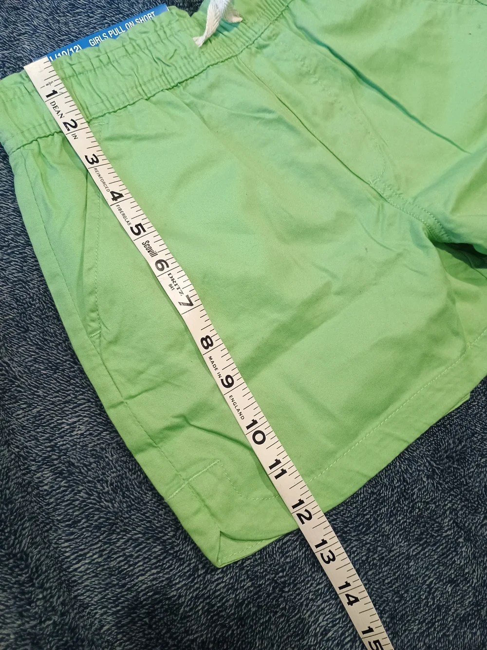 Light Green Drawstring Waist Casual Shorts